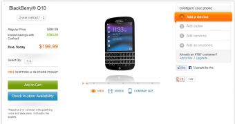 BlackBerry Q10 at AT&T