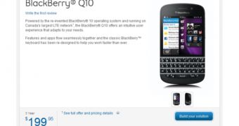 BlackBerry Q10 at Bell Canada