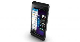 BlackBerry Z10 (front angle)
