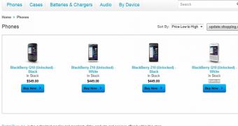BlackBerry starts selling Z10 and Q10 devices on its website in the US