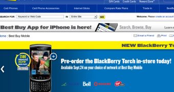 BlackBerry Torch on Pre-Order in Canada at Best Buy