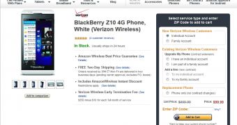 BlackBerry Z10 at Amazon