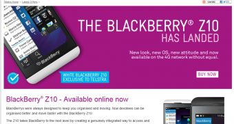 BlackBerry Z10 now available online at Telstra