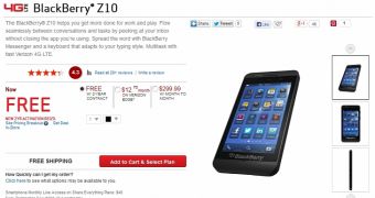BlackBerry Z10 at Verizon