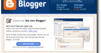 The Blogger's page appearence