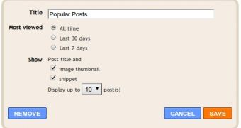 Blogger Adds Popular Posts and Blog's Stats Gadgets