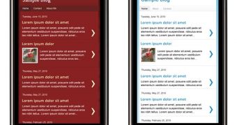 A couple of the new Blogger mobile templates