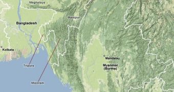 Google Maps showing Burma