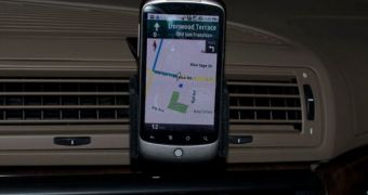 Nexus One by HTC mounted in a car