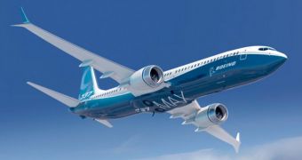 Rendition of the Boeing 737 MAX featuring the new, advanced winglets
