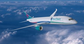 Artist's impression of the new Boeing 787