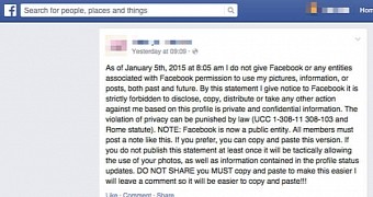 Facebook post distributed through the hoax