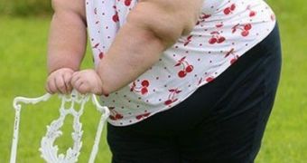 As she was: Georgia Davis almost a year ago as Britain’s fattest teen