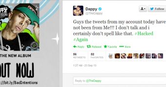 Dappy's Twitter hacked