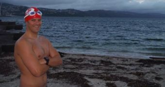 Adam Walker was swimming across the Cook Strait to raise money for charity