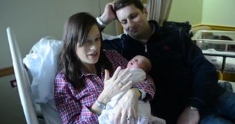 Polly and Cian McCourt, along with their baby girl Illa
