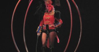 Britney Spears onstage in New Orleans during the Circus Starring Britney Spears concert