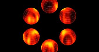 Infrared images of brown dwarf WISE J104915.57-531906.1B, showing its atmospheric patterns