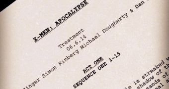 Bryan Singer teases fans with a shot of the first page of the new X-Men: Apocalypse script