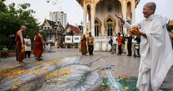Buddhist leaders organize ceremony meant to honor the elephants killed by poachers over the years