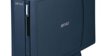 The Buffalo BR-416U2 external Blu-Ray burner