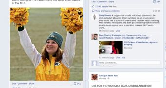 Former Green Bay Packers cheerleader Kaitlyn Collins' photo is uploaded on Facebook