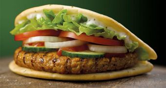 The Lamb Flatbread Burger from Burger King, available in the UK for a limited time
