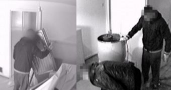 Burglar Caught on Hidden Camera Stealing Kitchen Sink