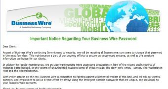 Business Wire forces customers to change their passwords