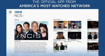 The CBS app is offered free of charge to Windows 8 users