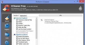CCleaner 4.18 on Windows 8.1