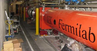 Large Hadron Collider quadrupole magnets used to direct proton beams to interact