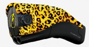TASER C2 protection device- Ain't it cute? But it burns like hell...