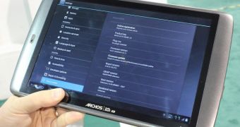 Archos G9-sereis tablet running Android 4.0