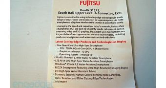 Fujitsu CES 2012 leaflet