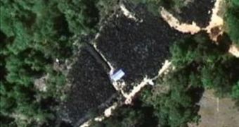 Pile of used tires from South Carolina so big it actually appears on Google Earth