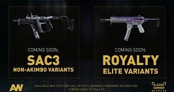 Call of Duty: Advanced Warfare Gets Single Wield SAC3 and Royalty Weapons on May 19