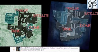 The two maps compared