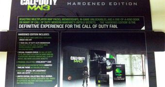The leaked Call of Duty: Modern Warfare 3 Hardened Edition poster