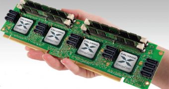 Calxeda server board with four quad-core ARM Cortex-A9 cores