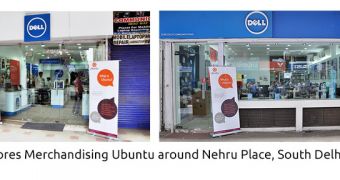 Dell Stores Merchandising Ubuntu around Nehru Place, South Delphi, India