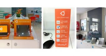 A retail store in China selling Ubuntu powered Dells