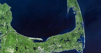Orbital image showing Cape Cod