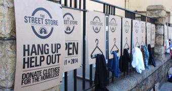 Locals donated clothing items for the city's homeless