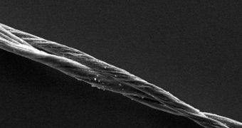 A power cable made entirely of iodine-doped double-walled carbon nanotubes is just as efficient as traditional power cables at a sixth the weight of copper and silver