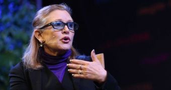 Carrie Fisher makes some funny comments about her Star Wars cast and role at the Hay Festival