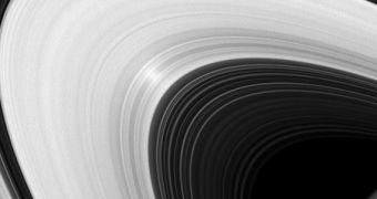 Infrared Cassini image of Saturn's rings