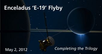 Cassini carries out new flyby of Enceladus, on May 2, 2012