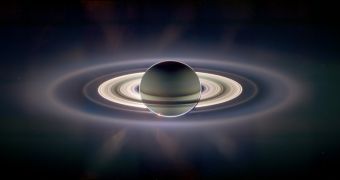 Backlight image of Saturn