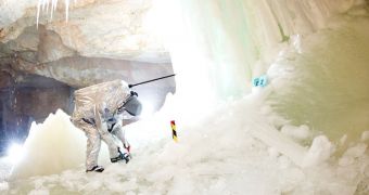 "Astronauts" work in Austrian caves, during an experiment meant to simulate conditions on the Red Planet